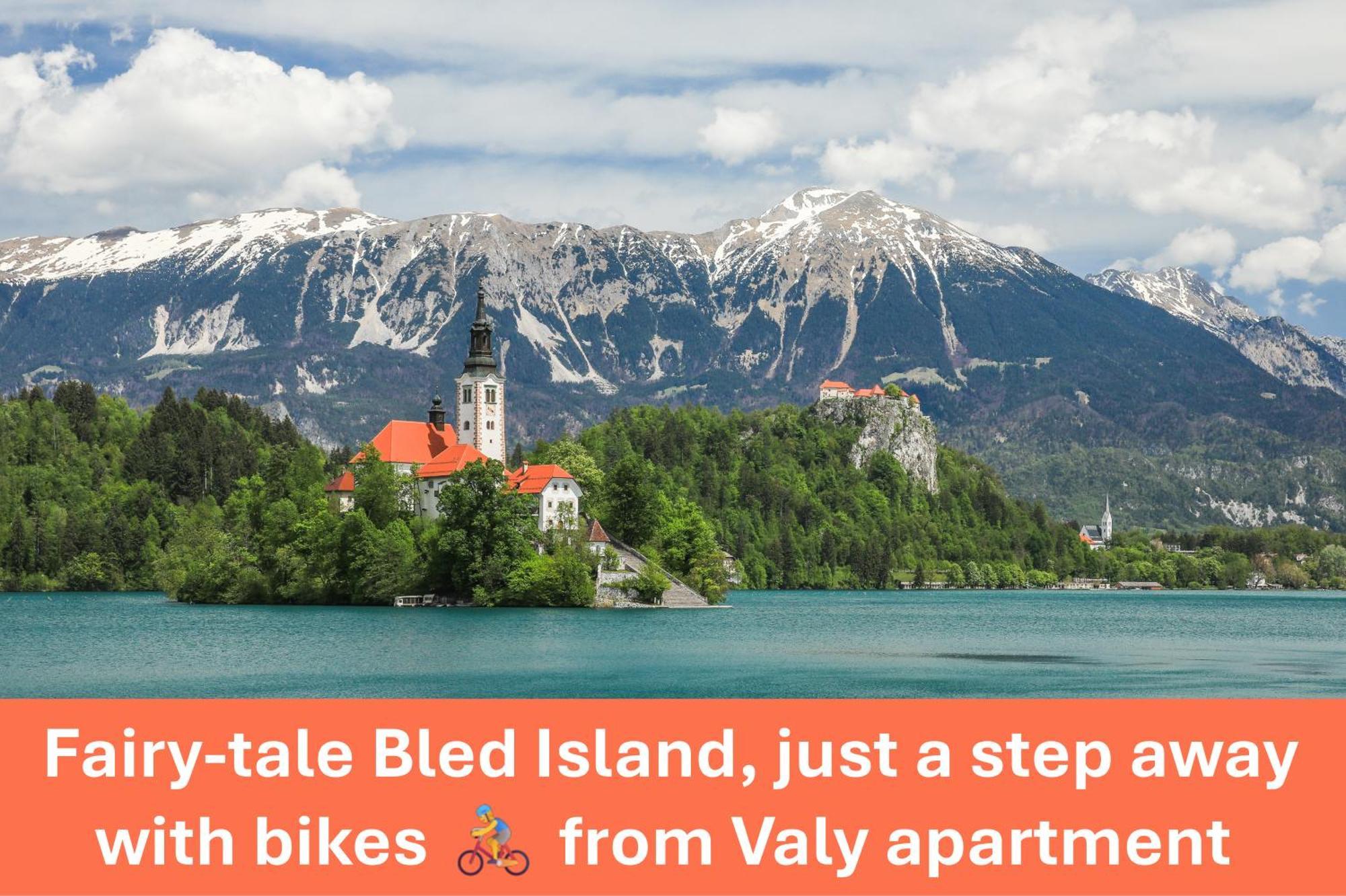 Apartment Valy - Free Bikes, Relaxing Terrace & Near Bled Eksteriør billede
